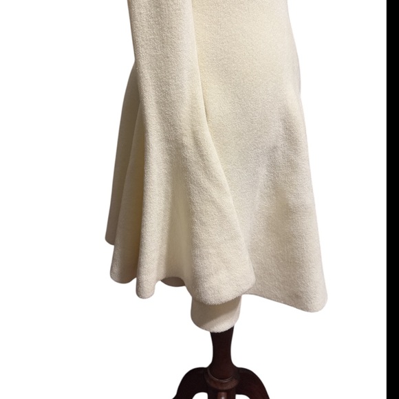 Ronny Kobo NWT White Bell Sleeve Mock Neck Mini Dress - Picture 7 of 10